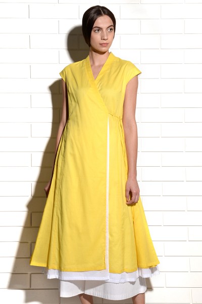 Canary Melon Reversible Kurta Dress 